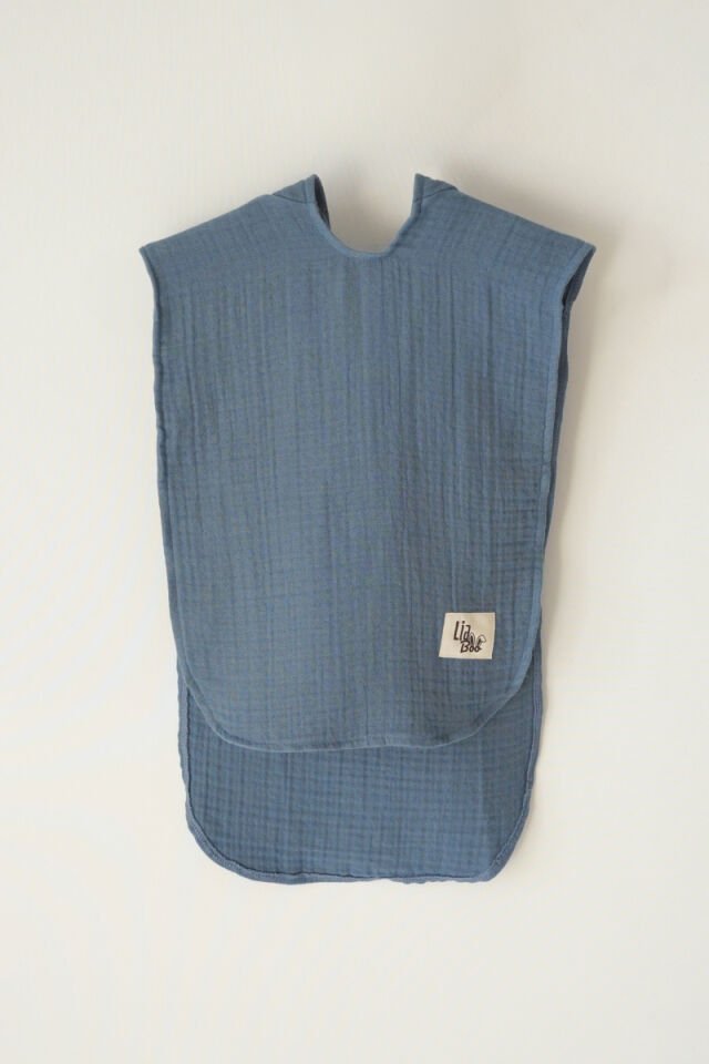 Organik 4 Katlı Müslin Panço İndigo