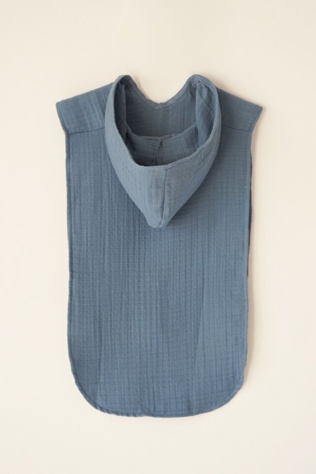 Organik 4 Katlı Müslin Panço İndigo