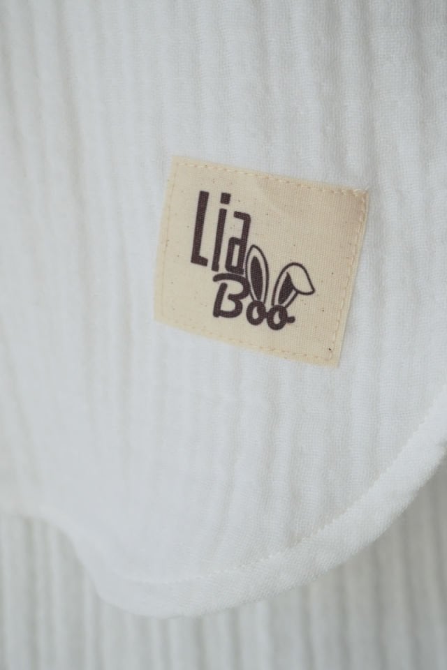 Organik 4 Katlı Müslin Panço Beyaz