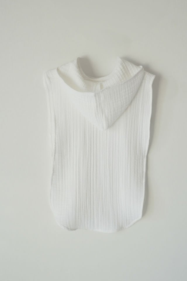 Organik 4 Katlı Müslin Panço Beyaz