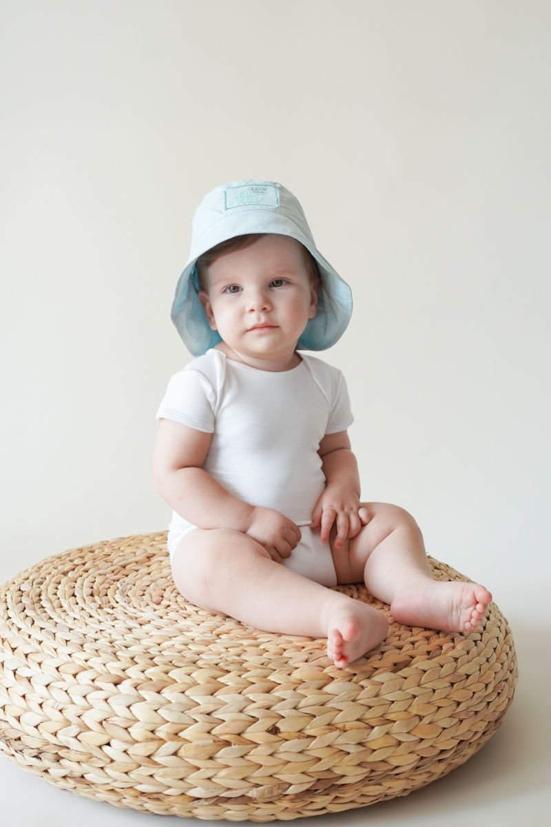 Poplin Bucket Şapka Nakışlı Mint