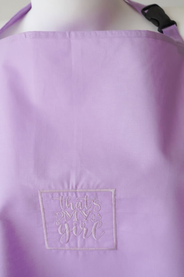 Emzirme Önlüğü Nakışlı Lila