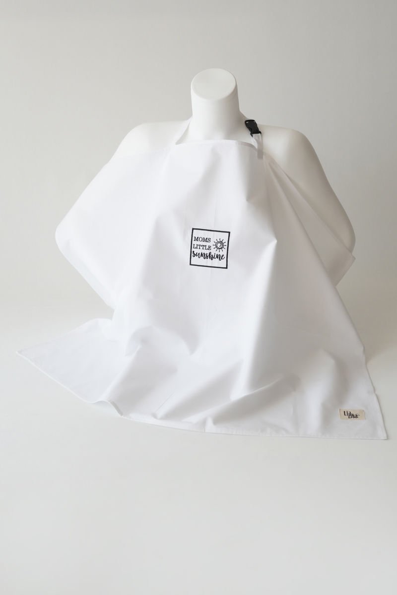 Emzirme Önlüğü Nakışlı Beyaz