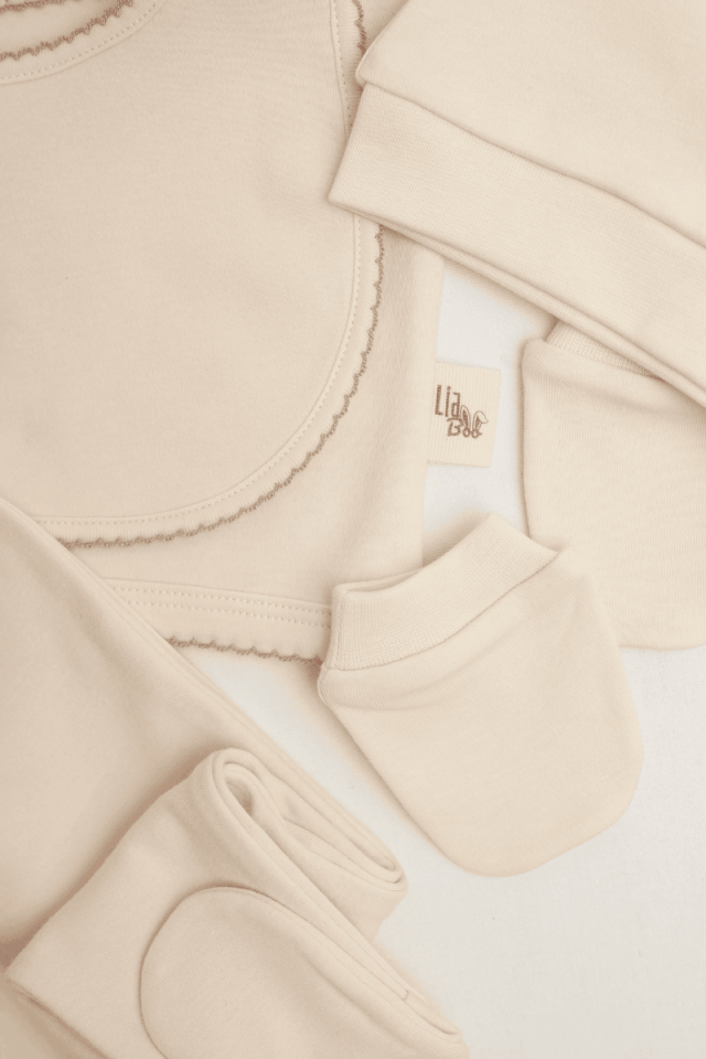 Organik Pamuk Süs Dikişli Hastane Çıkışı