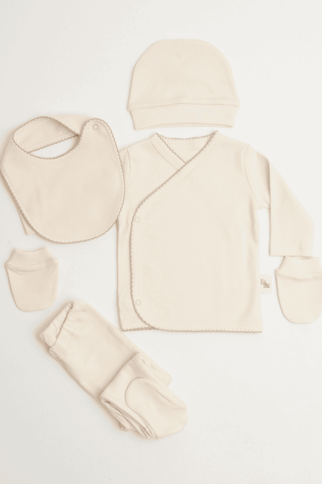 Organik Pamuk Süs Dikişli Hastane Çıkışı