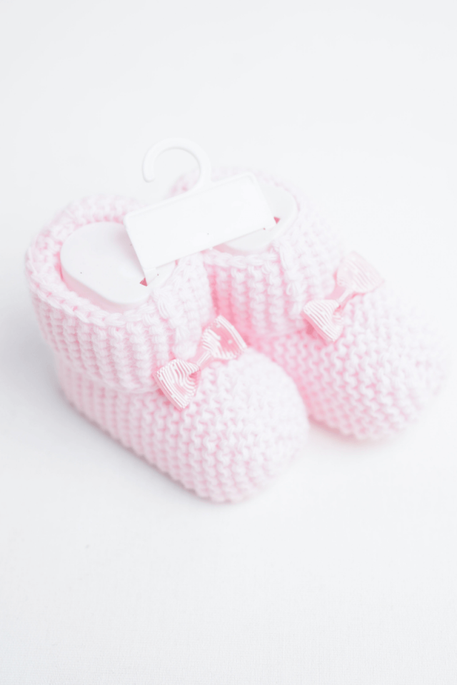 Fiyonklu Bebek Patiği Pembe