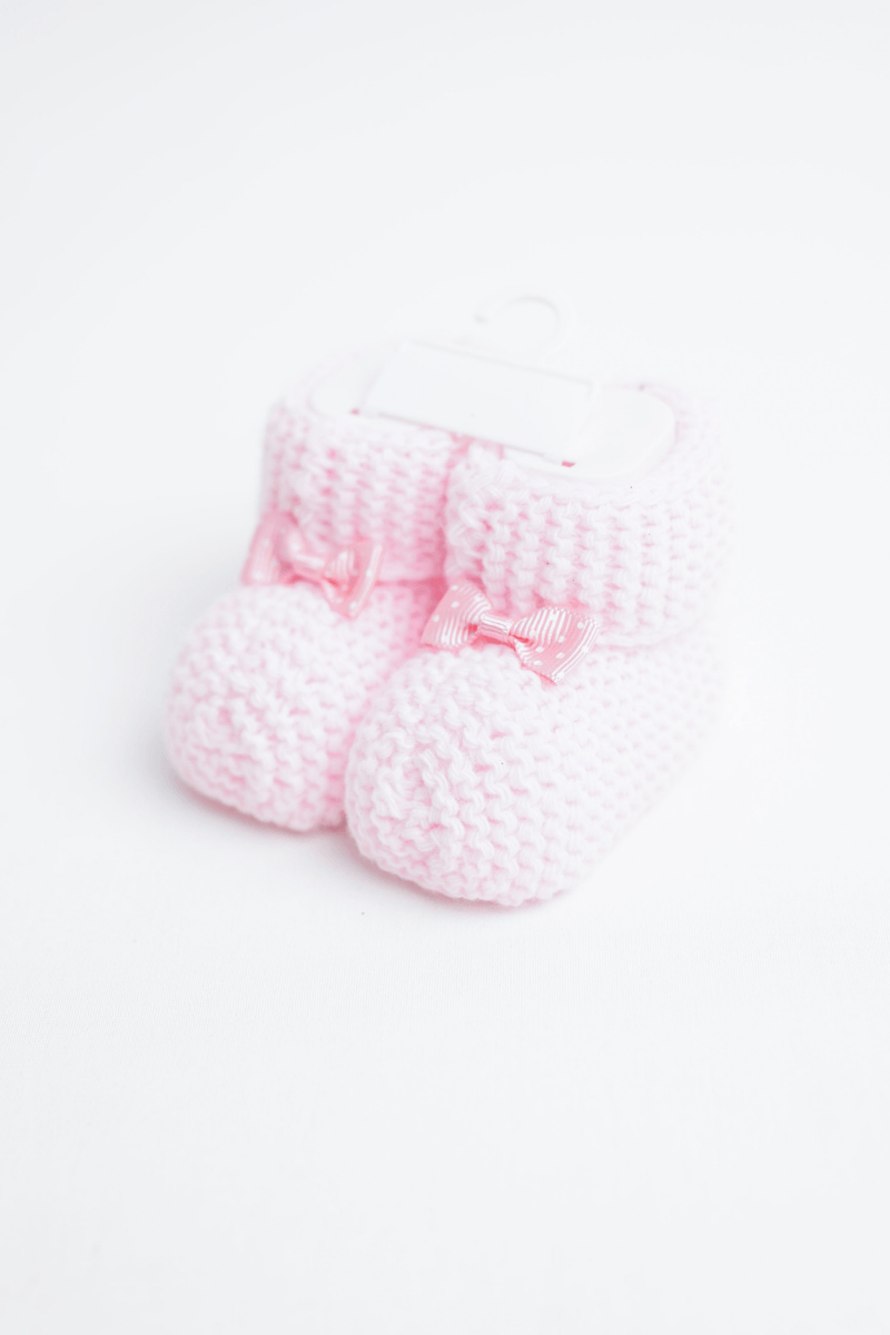 Fiyonklu Bebek Patiği Pembe