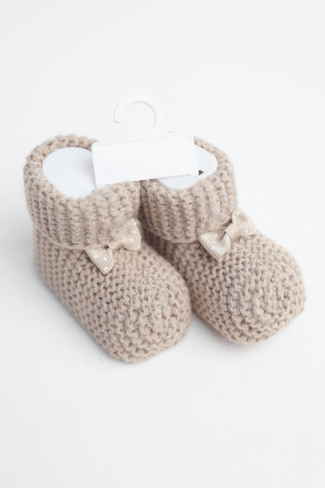 Fiyonklu Bebek Patiği Kahve