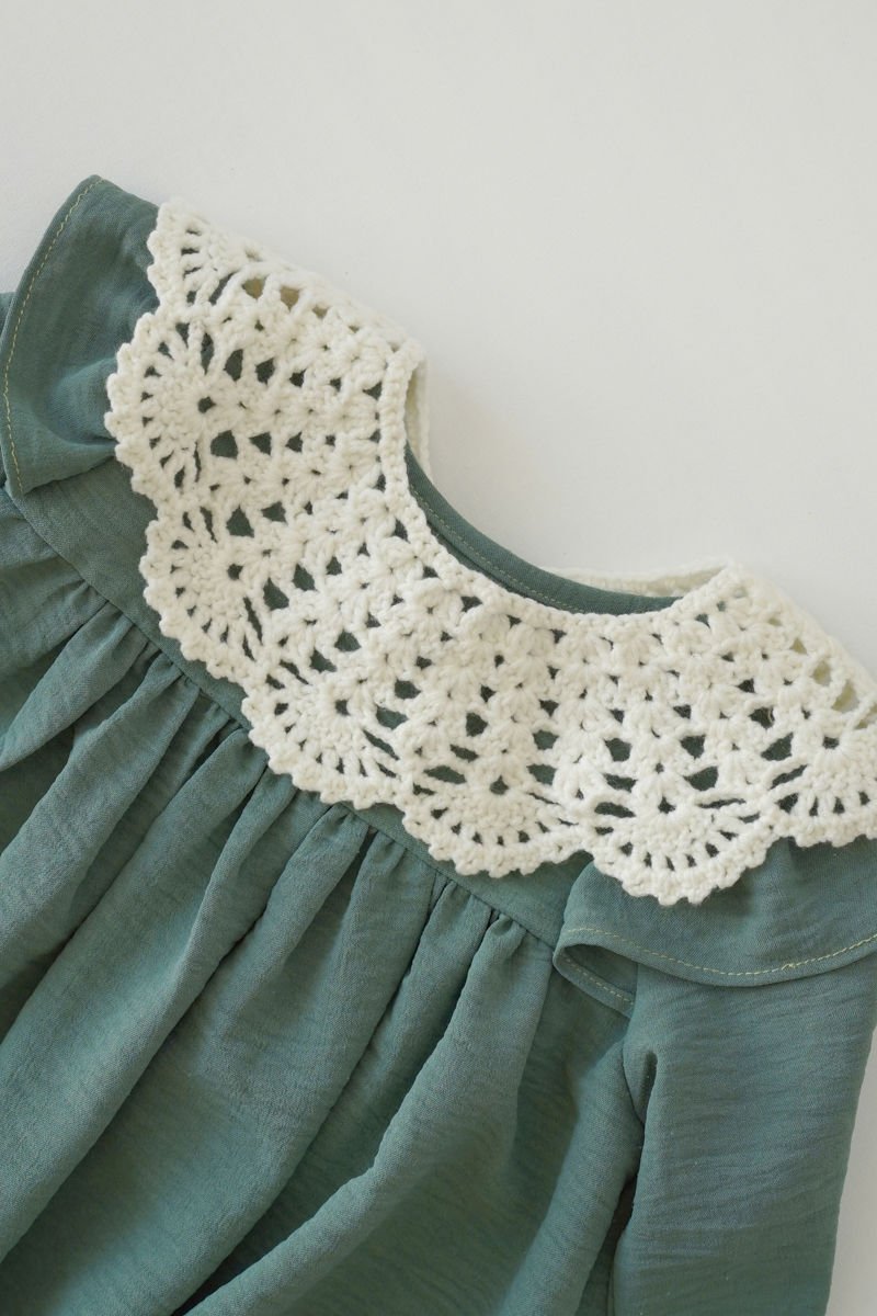 Ekru Vintage Örgü Yakalık