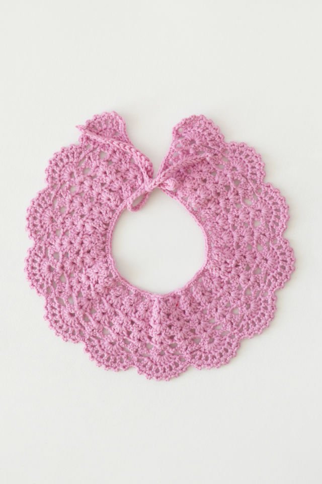 Lila Vintage Örgü Yakalık