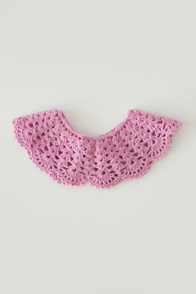 Lila Vintage Örgü Yakalık