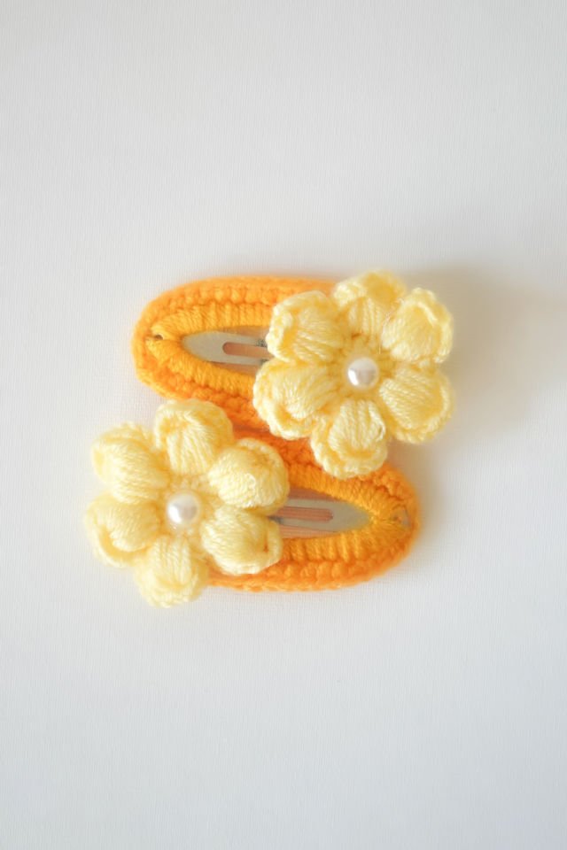 İncili Turuncu Örgü Toka