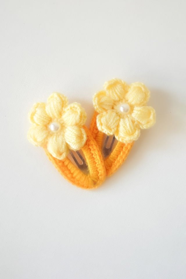 İncili Turuncu Örgü Toka