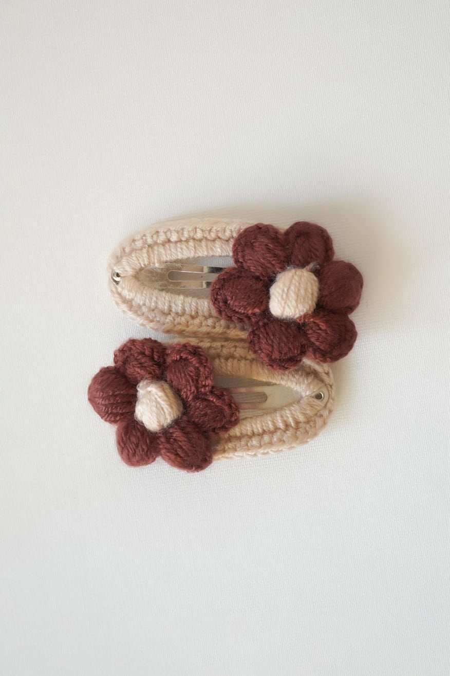 Sütlü Kahve Örgü Toka