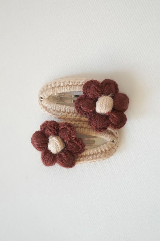 Sütlü Kahve Örgü Toka