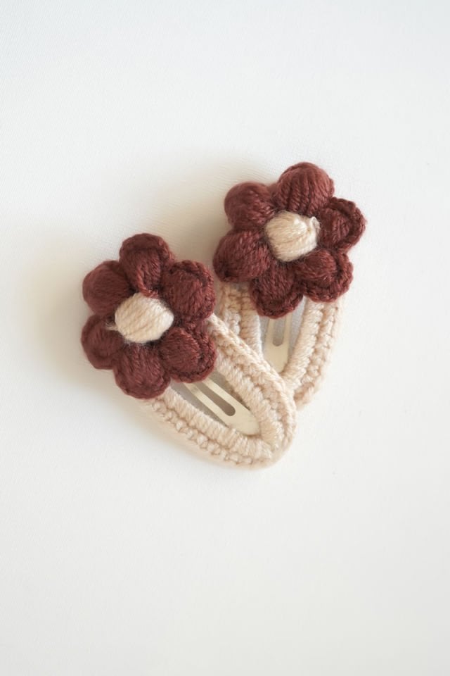 Sütlü Kahve Örgü Toka