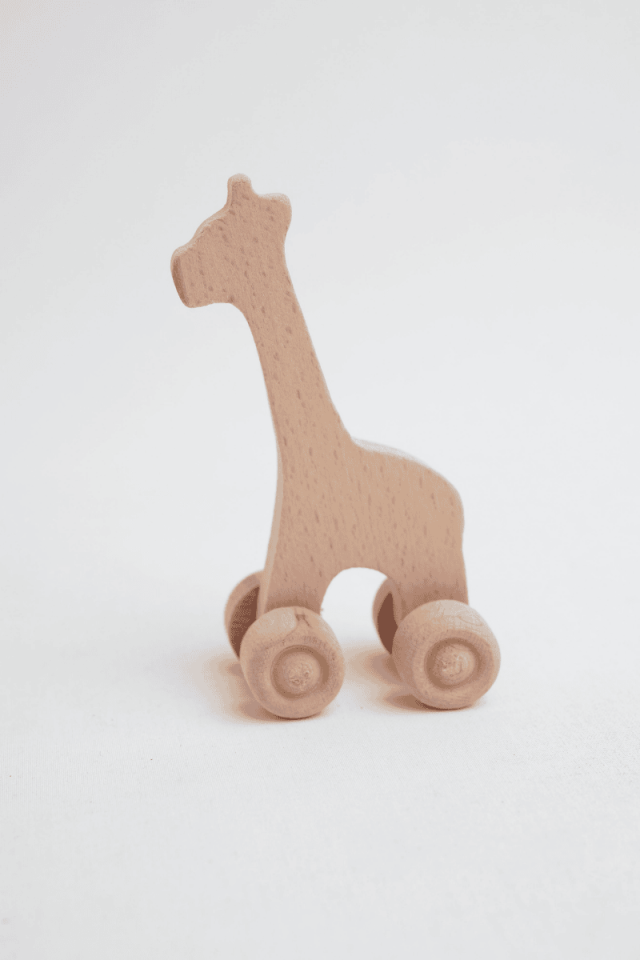 Doğal Ahşap Zürafa Oyuncak