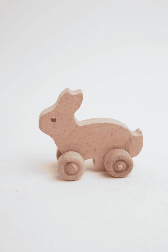 Doğal Ahşap Tavşan Oyuncak