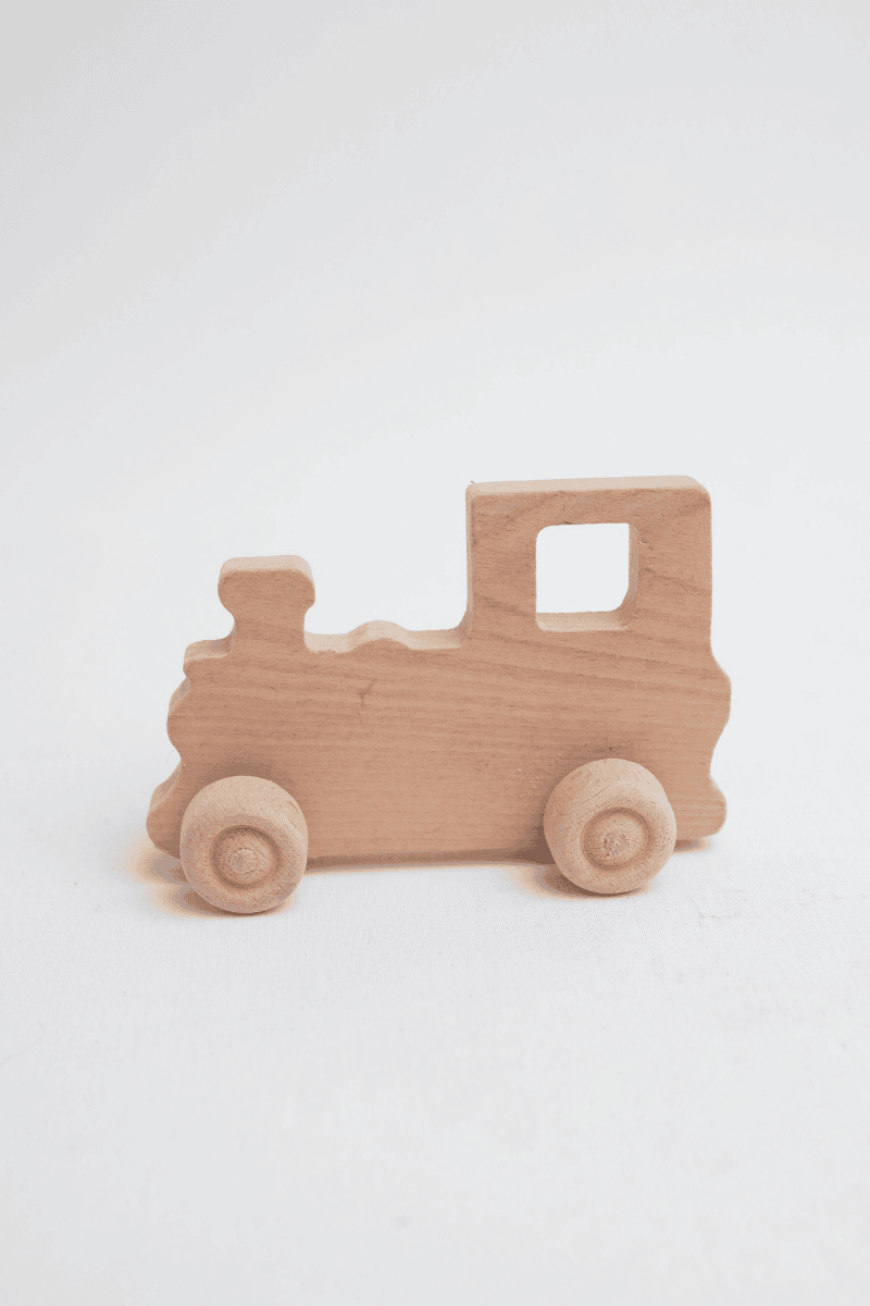 Doğal Ahşap Tren Oyuncak