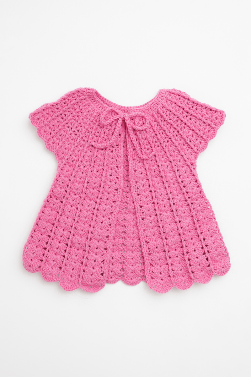Organik İplik Bebek Yeleği Fuşya