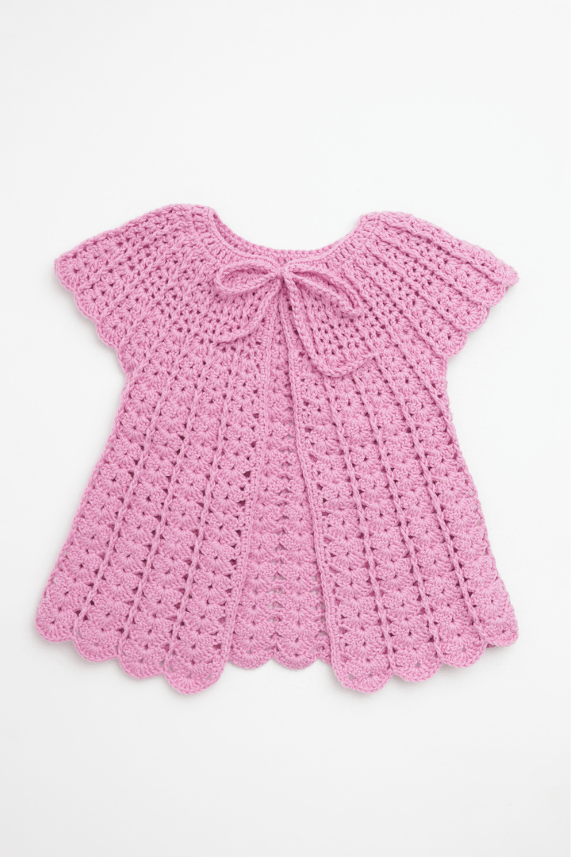 Organik İplik Bebek Yeleği Lila