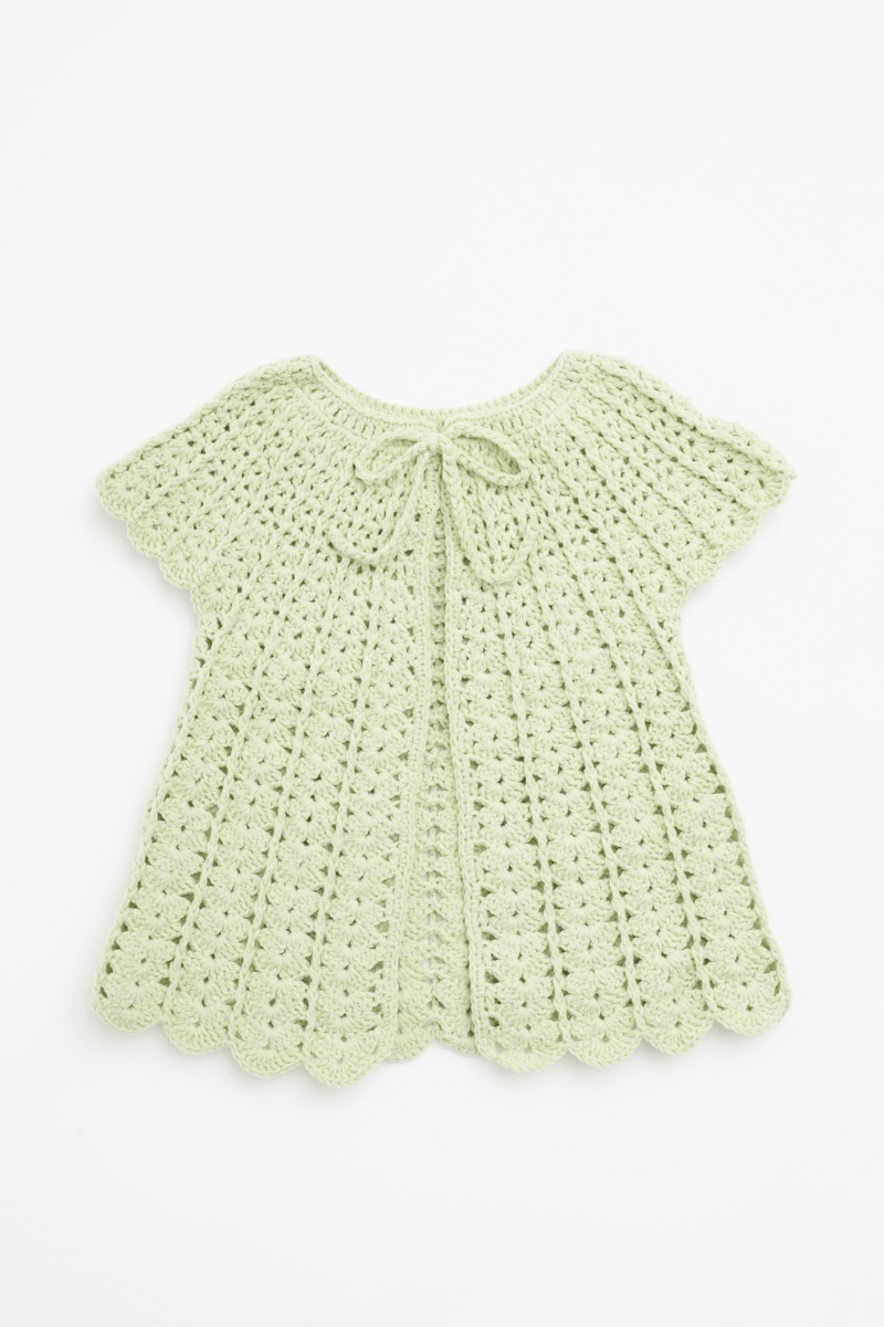 Organik İplik Bebek Yeleği Mint