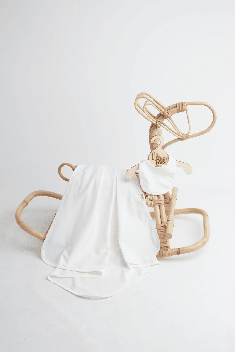 Beyaz Organik Bebek Battaniye Seti