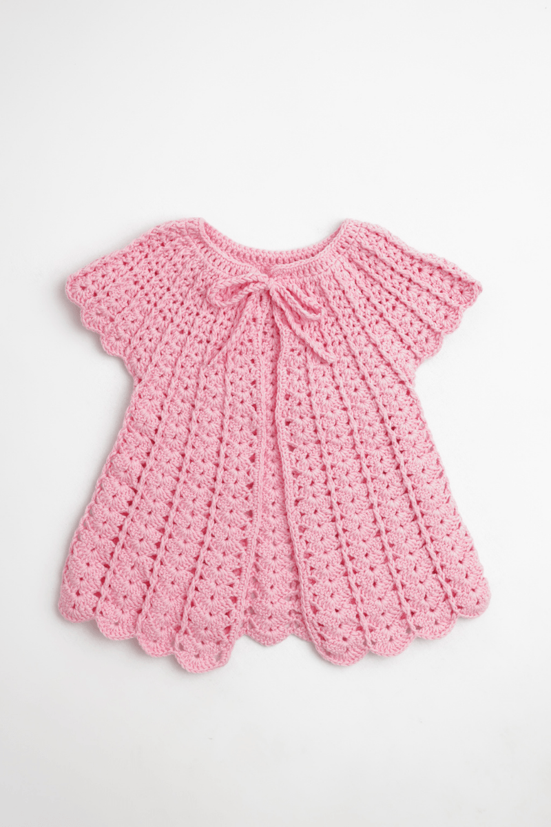 Organik İplik Bebek Yeleği Pembe