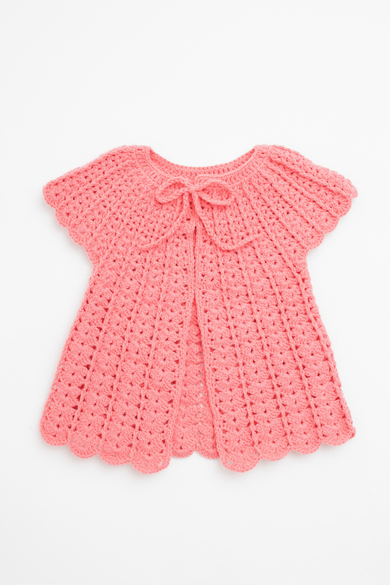 Organik İplik Bebek Yeleği Şeftali Rengi