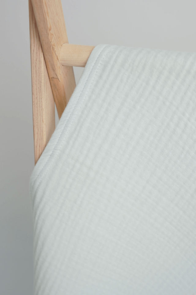 4 Katlı Organik Müslin Battaniye Mint