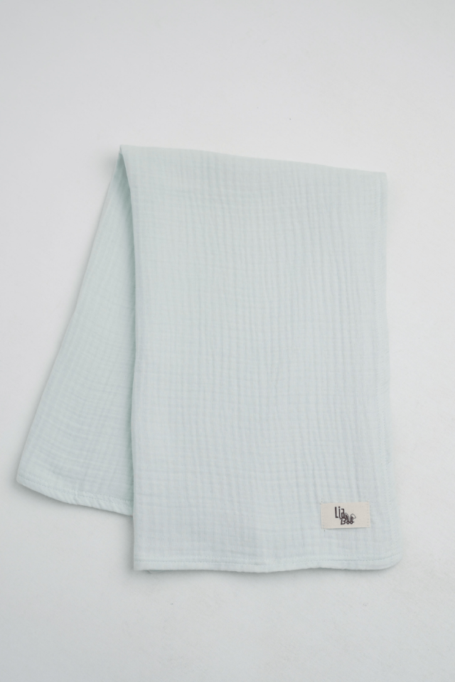 4 Katlı Organik Müslin Battaniye Mint