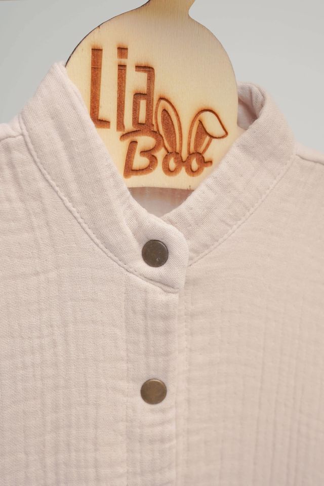 GOTS Sertifikalı 4 Katlı Ekru Rengi Müslin Tulum