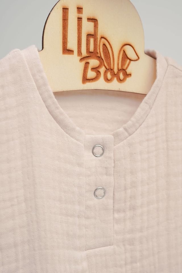 Organik Muslin Çocuk Alt Üst Takım Ekru