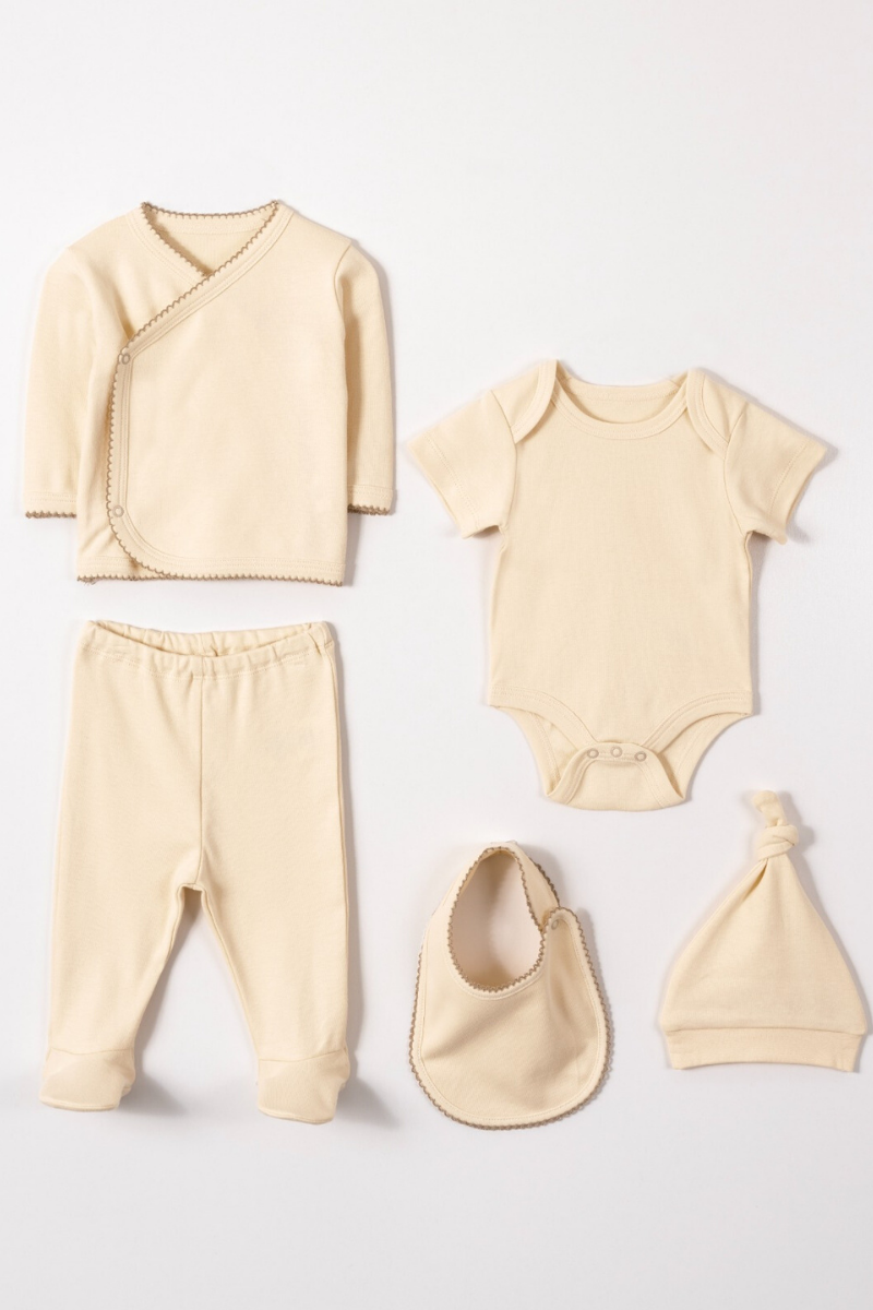 Organik Pamuk 5 Parça Zıbınlı Hastane Çıkışı