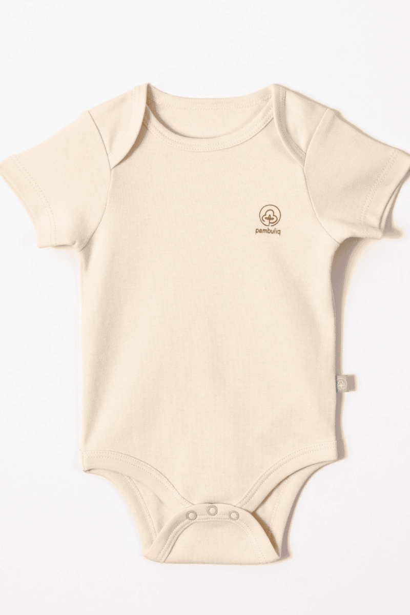 Organik Pamuk Çıtçıtlı Bebek Zıbını Naturel