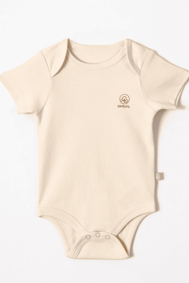 Organik Pamuk Çıtçıtlı Bebek Zıbını Naturel