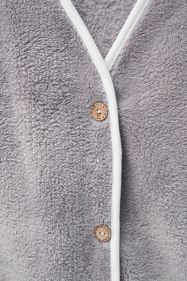 Wellsoft Peluş Bebek-Çocuk Yelek Gri