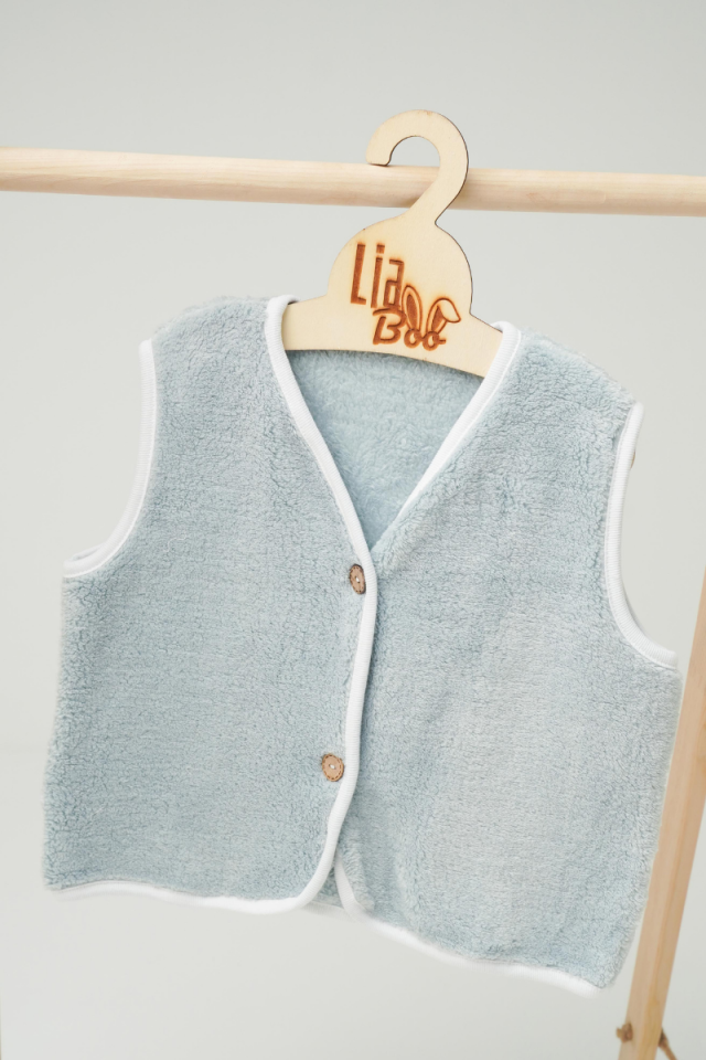 Wellsoft Peluş Bebek-Çocuk Yelek Mint