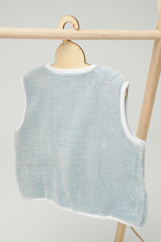 Wellsoft Peluş Bebek-Çocuk Yelek Mint