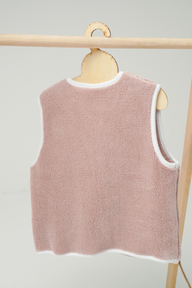 Wellsoft Peluş Bebek-Çocuk Yelek Kahverengi